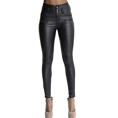 Black Leather Trousers: Amazon.co.uk