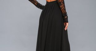 Lovely Black Dress - Maxi Dress - Lace Dress