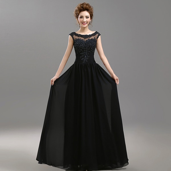 Robe De Soiree Black Lace Long Evening Dress 2015 New Perspective