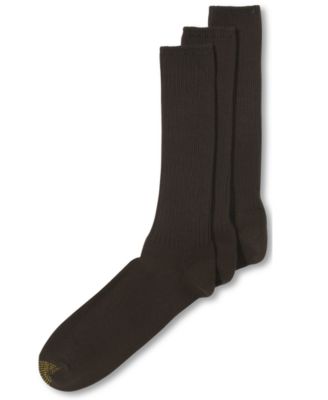 Gold Toe Cotton Casual 3 Pack Extended Size Men's Socks - Socks