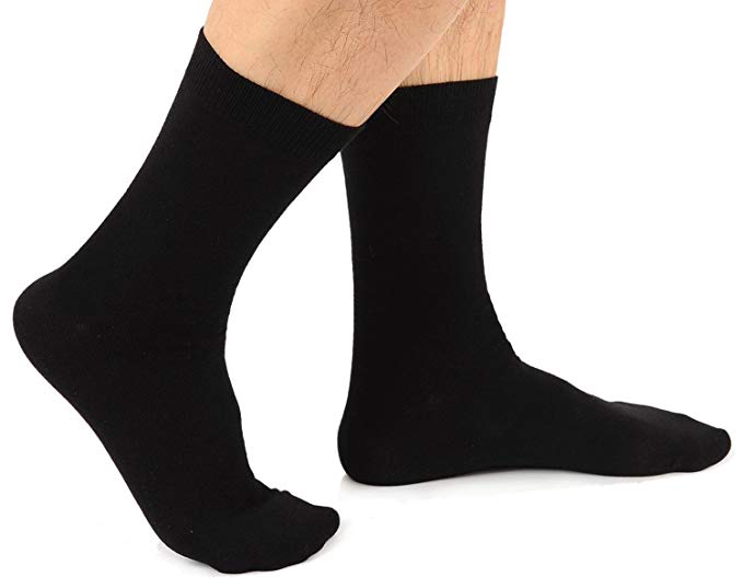 Davido Mens Socks crew made in italy 100% cotton 8 pairs at Amazon