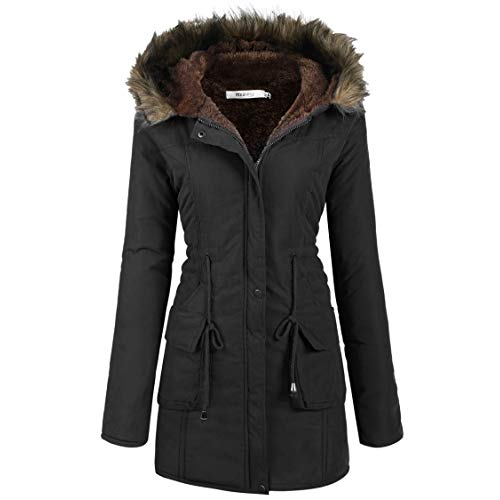 Women's Black Parka: Amazon.com