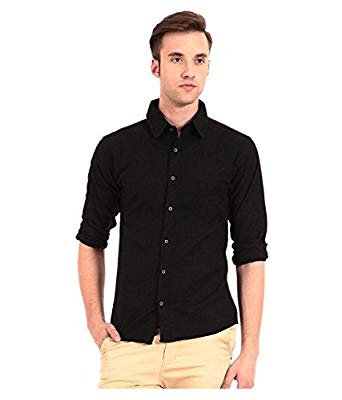 Tarkshyam Trendz Mens Casual black Shirt: Amazon.in: Clothing