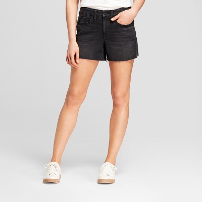 Women's High-Rise Midi Jean Shorts - Universal Thread™ Black : Target