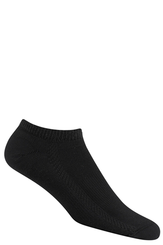Wigwam Dash Low Cut Black Ankle Socks up to size 16 | Wigwam Socks