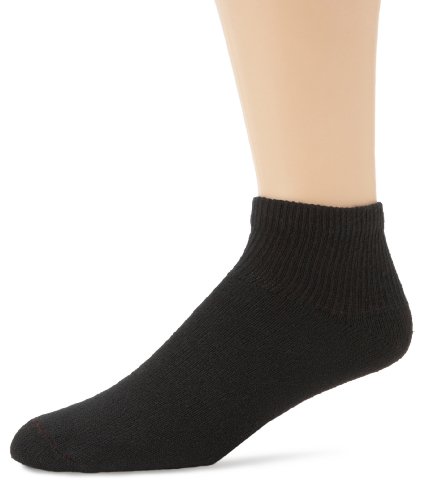 Hanes Men's 6 Pack Classics Cushion Ankle Socks, Black, 10-13 (Shoe