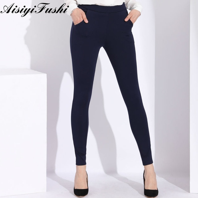 High Waist Pants Plus Size Women'S Trousers Classic Large Size Black