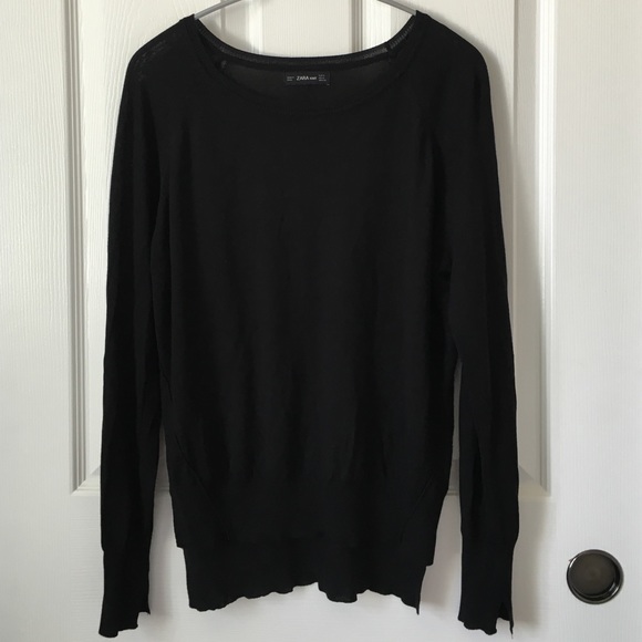 Zara Sweaters | Black Sweater | Poshmark