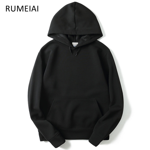 RUMEIAI 2019 New brand Hoodie Streetwear Hip Hop red Black gray pink