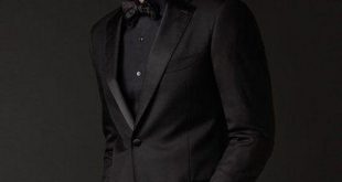 Fashion Style Man Suit One Button Groom Tuxedos Black Groomsmen