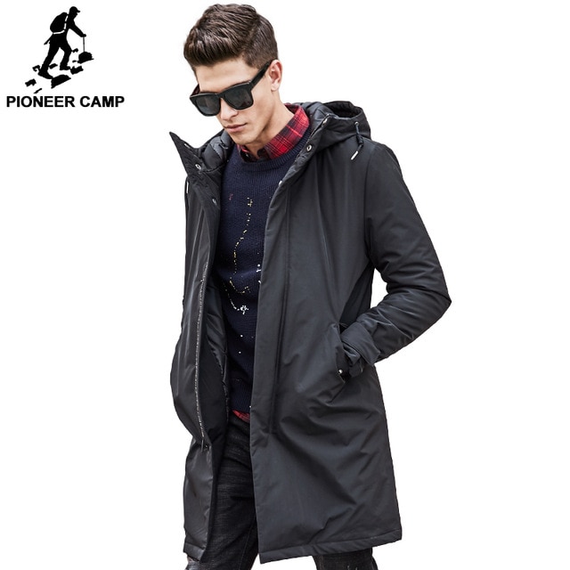 Pioneer Camp long thicken winter Jacket men brand clothing male