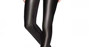 LAKOSMO Faux Leather Leggings for Women, Black Leather Pants Women