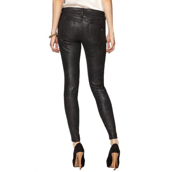 Affluent Zippered Black Leather Pant For Women | Online Leather Pants