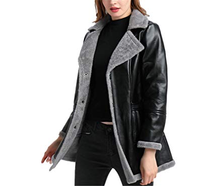 Jeff Tribble Faux Leather Coat For Women Faux Fur Coat Winter
