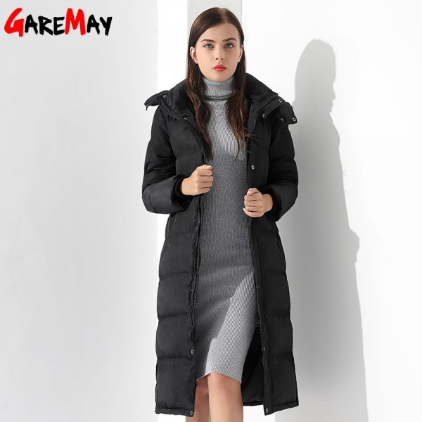 Buy Down Jackets Women Coat Winter Warm Extra Long Jacket Female