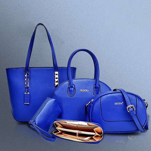 Luxury Handbags Bundle Casual Fashion Large Capacity Blue Bags