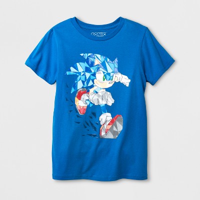 Boys' Sonic Pixel Short Sleeve T-Shirt - Royal Blue : Target
