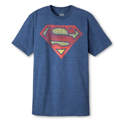 Men's Big & Tall Superman Shield T-Shirt Blue : Target