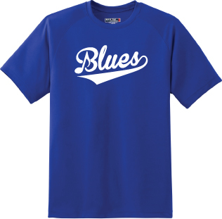 Royal Blue Tagless T-shirt - Bristol Blues Baseball