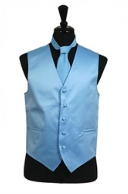 Vest Tie Set Light Blue