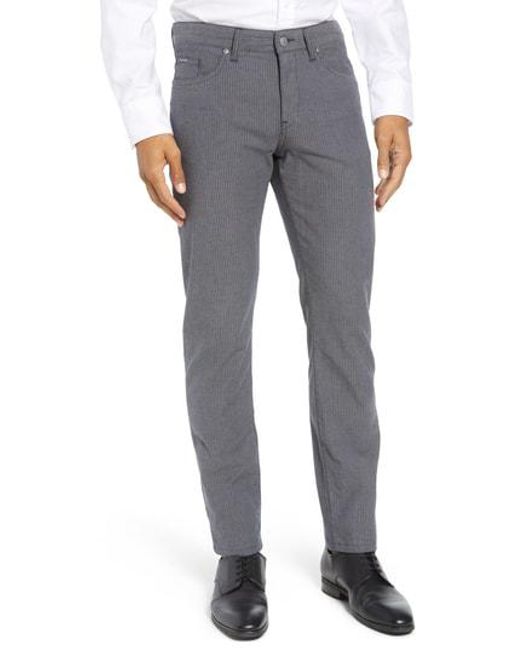 Lyst - Boss Delaware Slim Fit Herringbone Pants in Gray for Men