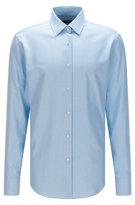 Buy Boss Dobby Italian Cotton Dress Shirt - Regular Fit | Enzo