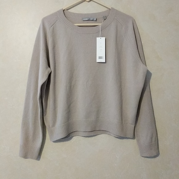 Vince Sweaters | Boxy Cashmere Sweater In Fossil | Poshmark