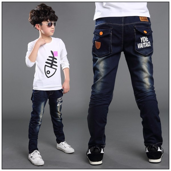 2015 hot sale spring fashion boy denim kids trousers jeans casual