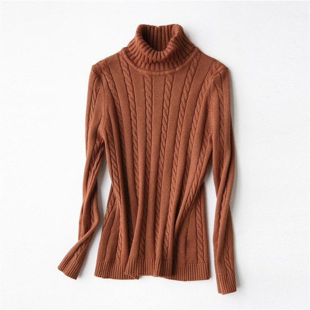 autumn winter solid pink brown black beige red khaki pullover wool