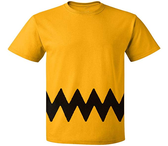 Amazon.com: Custom Kingdom Mens Peanuts Charlie Brown T-Shirt: Clothing