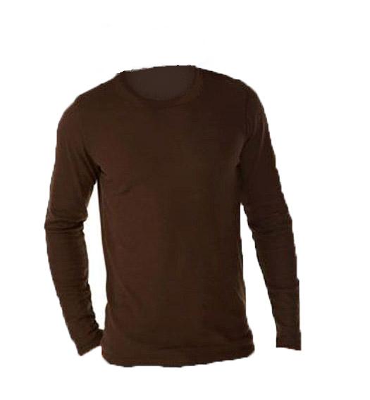 Men's Long Sleeve Brown T-Shirt/ Under Shirt, GI | McGuire Army Navy
