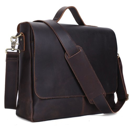 Pratt Leather Co. Maurice Messenger Bag Briefcase Vintage Leather
