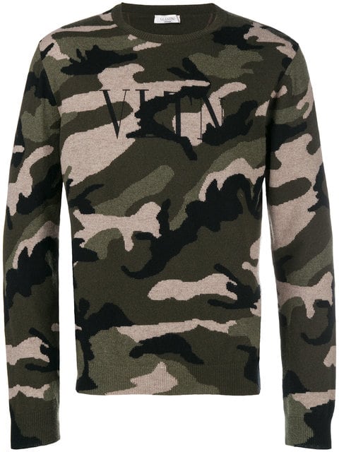 Valentino VLTN Camouflage sweater $1,099 - Buy Online - Mobile