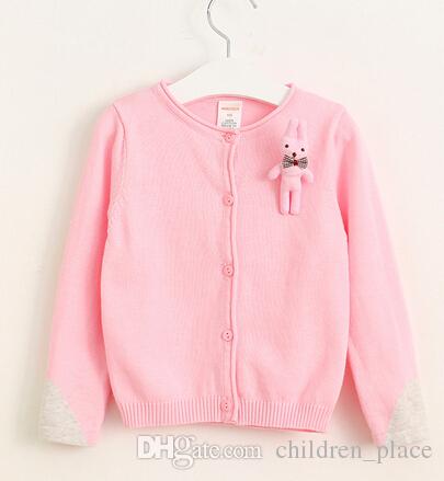 Children Clothing Sweater Girl 6 14T Cute Cardigan Cartoon Rabbit