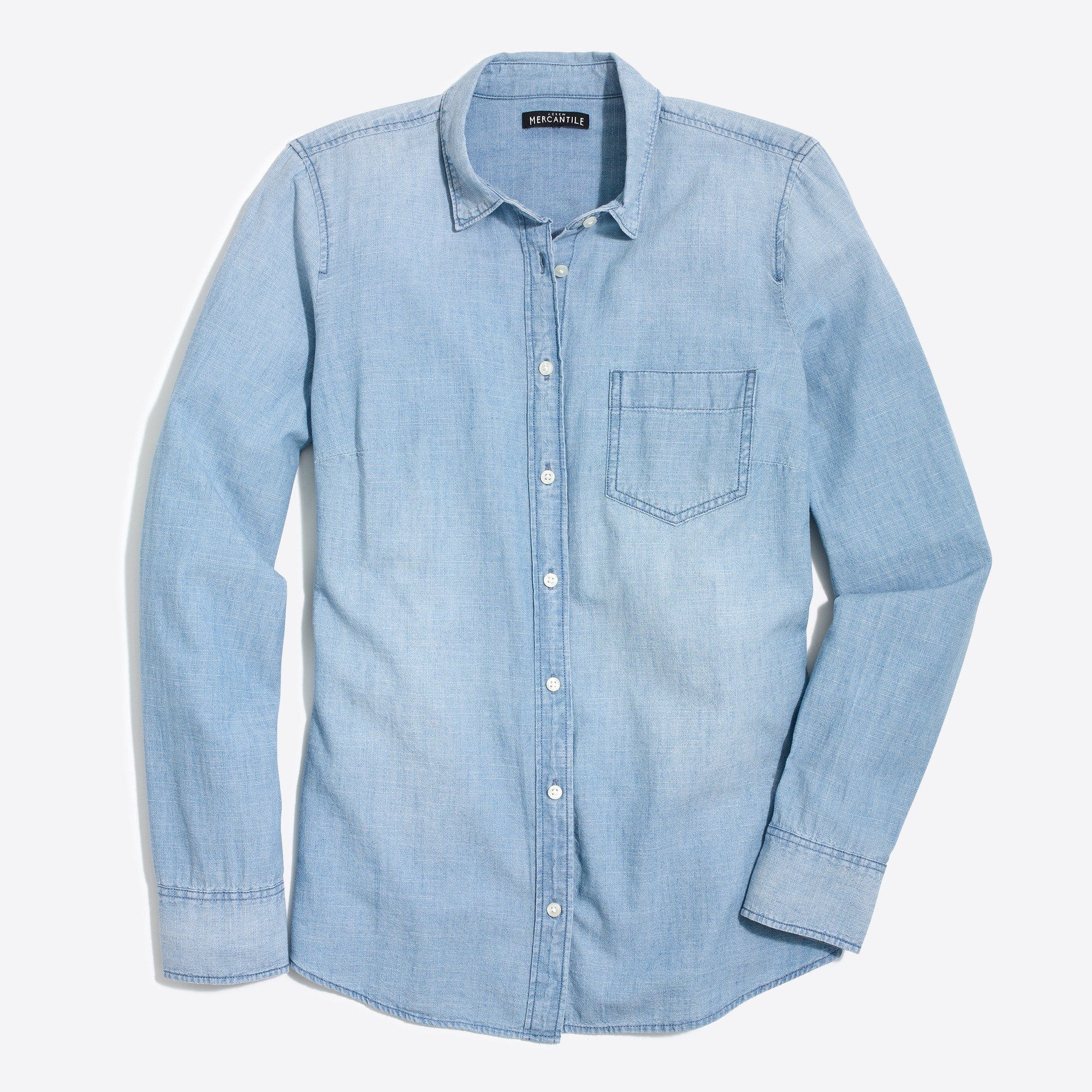 Petite chambray shirt in perfect fit : FactoryWomen Shirts & Tops