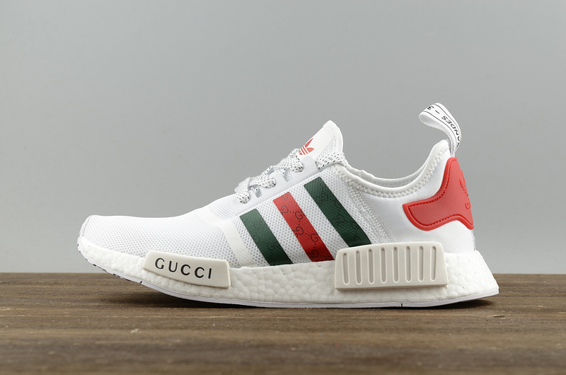 2017 Cheap Adidas Originals NMD X Gucci White Running Shoes S70162