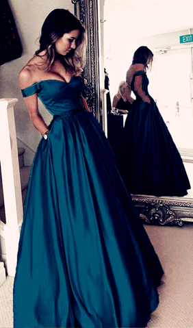 Newest Off The Shoulder Prom Dresses,Long Prom by Morebeauty on