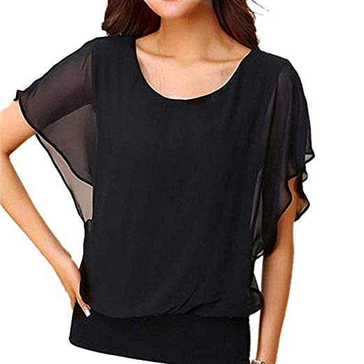 Amazon.com: Wobuoke Women's Fashion Loose Casual Short Sleeve