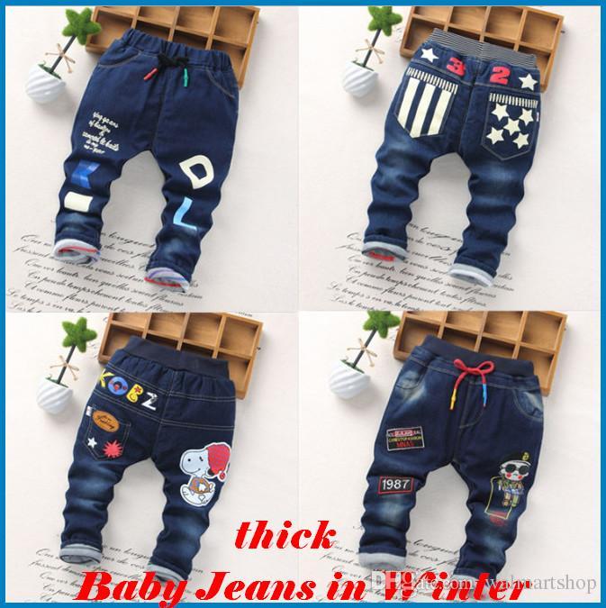 Kids Pants Boys Girl Boys' Jeans Baby New Winter Children Jeans