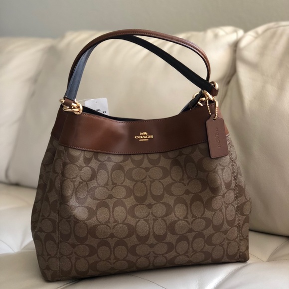Coach Bags | Lexy Shoulder Bag Signature Canvasleather | Poshmark