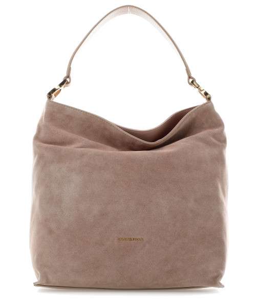 Coccinelle Arlettis Suede Hobo bag brushed cow leather taupe