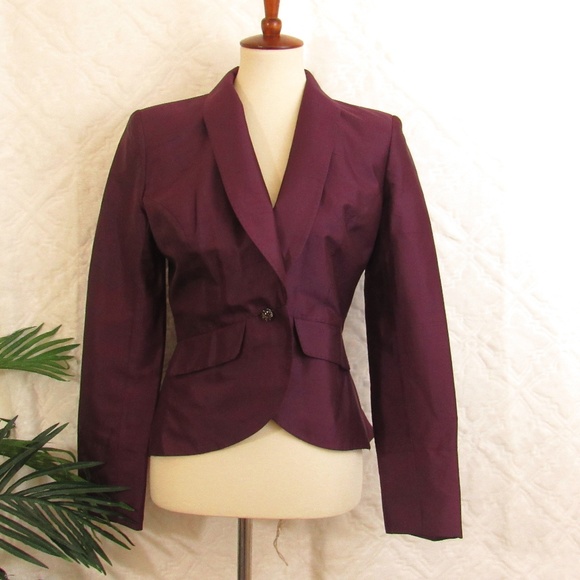 Max Studio Jackets & Coats | Purple Silk Cocktail Jacket | Poshmark