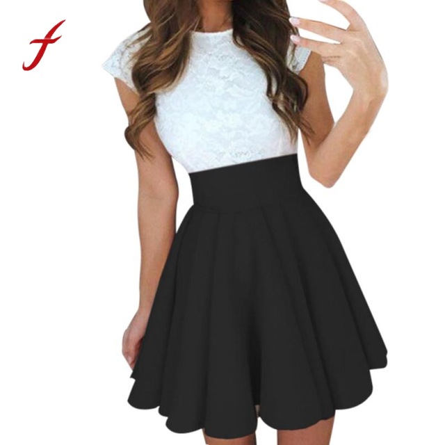 Feitong Sexy School Girls Short Skirts Womens A Line Party Cocktail