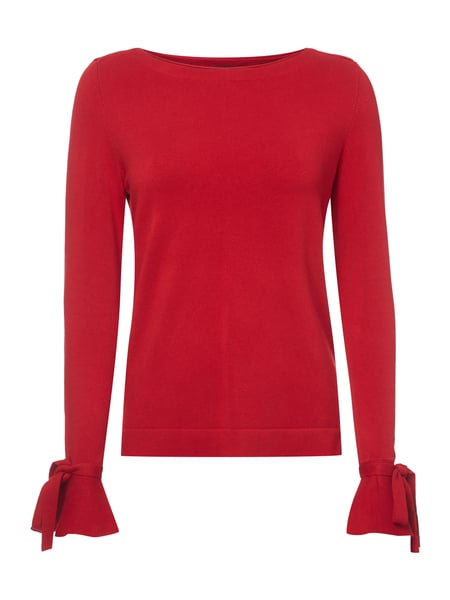 COMMA Pullover mit Schnürung an den Ärmeln in Rot online kaufen