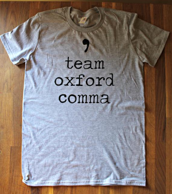 Team Oxford Comma T Shirt Grammar Shirt Grammar Police | Etsy