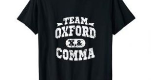 Amazon.com: Team Oxford Comma T-Shirt - Funny Grammar Book Lovers