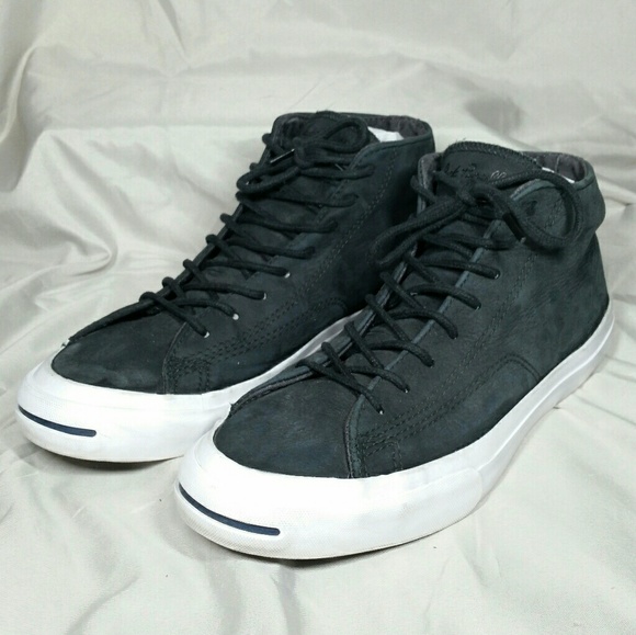 Converse Shoes | Jack Purcell Leather Mid Top | Poshmark