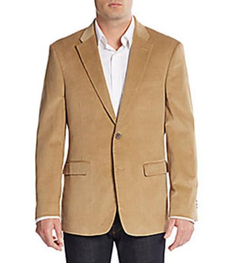 Regular Fit Corduroy Sportcoat Jacket Khaki | Men's Jackets