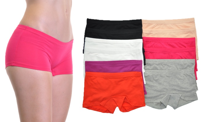 Angelina Cotton Boxers (12-Pack) | Groupon Goods