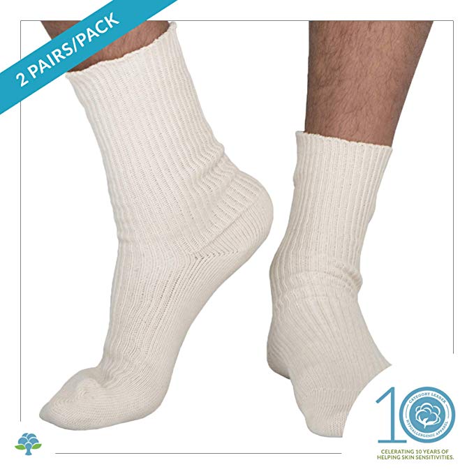 Cottonique Spandex and Latex-Free Elite Socks made from 100% Organic